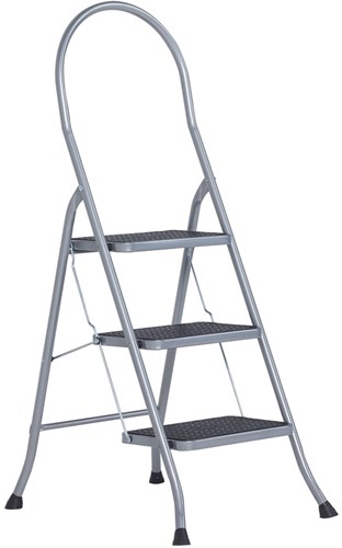 Chargez l'image dans la visionneuse de la galerie, Altrex cromato huishoudtrap 3-treeds met hoge beugel silver - 500951
