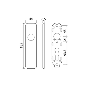 Ami kortschild 185 44 blind klik f-1 - 210300
