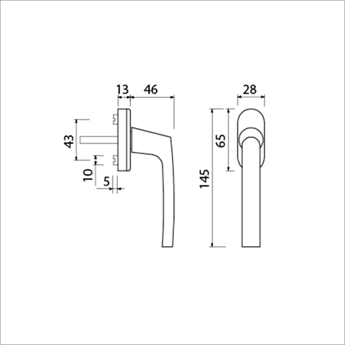 Ami raamgreep 810 7x40 ovaal wit 9010 - 425508