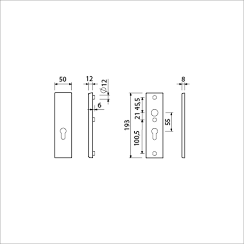 Chargez l'image dans la visionneuse de la galerie, Ami veiligheidsbeslag 193 50 buiten zkrg profielcilinder 55 binnen profielcilinder 55 f2 deurdikte 38 42 mm - 831093
