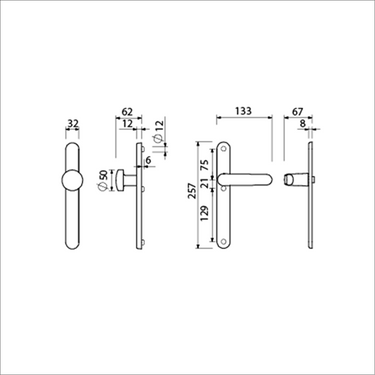 Ami veiligheidsbeslag 257 32 2 blind kn169 50 f1 a z 378 rotaveer 257 32 2 blind deurdikte 53 57 mm - 845420