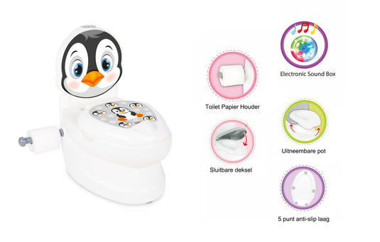 Pilsan Penguin educatief plaspotje wit zwart