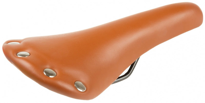 Load image into Gallery viewer, Rivet race zadel unisex imitatie leer bruin
