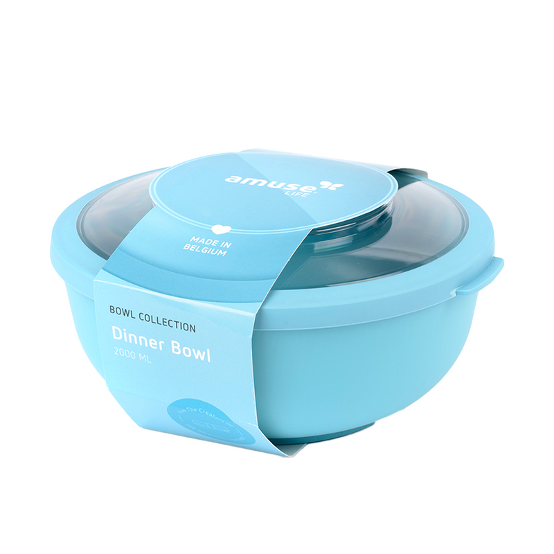 Load image into Gallery viewer, Amuse life dinner bowl met deksel blauw 2000ml
