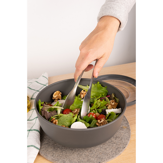 Amuse life dinner bowl met deksel grijs 2000ml