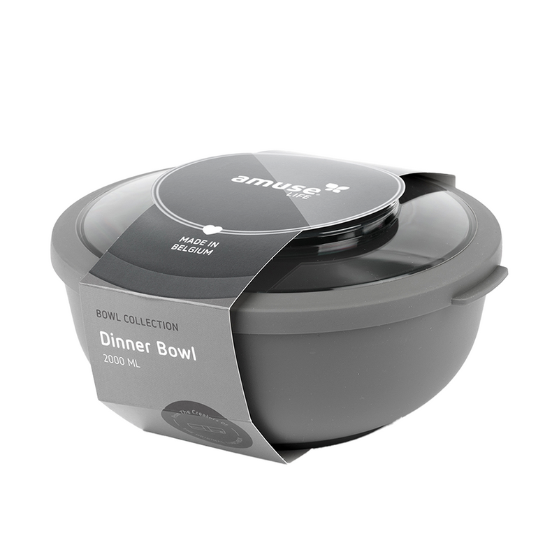 Load image into Gallery viewer, Amuse life dinner bowl met deksel grijs 2000ml
