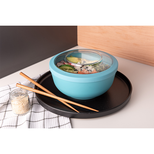 Amuse life lunch bowl met deksel blauw 1000ml