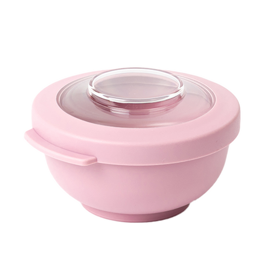 Amuse life snack bowl met deksel roze 200ml
