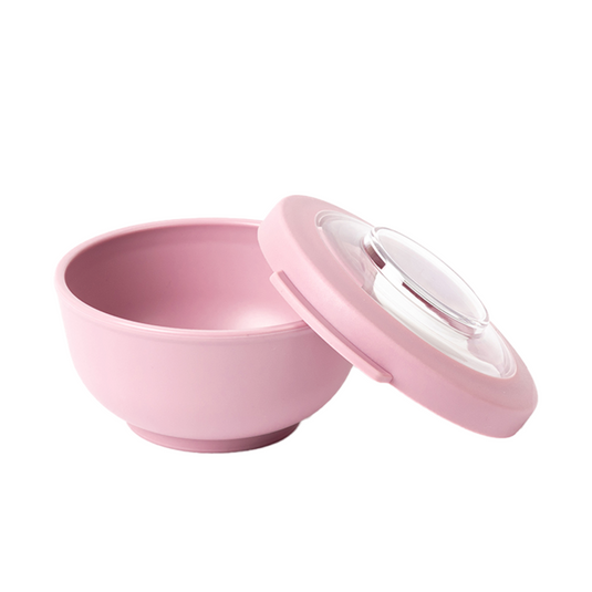 Amuse life snack bowl met deksel roze 200ml