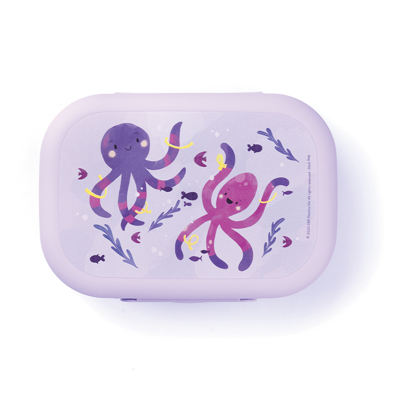 ギャラリービューアに画像をロードする, Amuse lunchbox medium paars octopus
