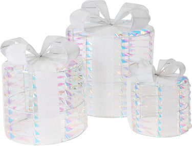 Home styling cadeau 30cm set a 3 stuks irriserend led werkt op batterij ( niet inbegrepen )