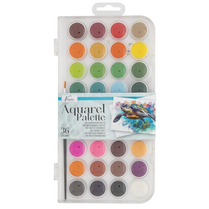 Load image into Gallery viewer, Grafix kleurenpallet aquarel, 36 kleuren
