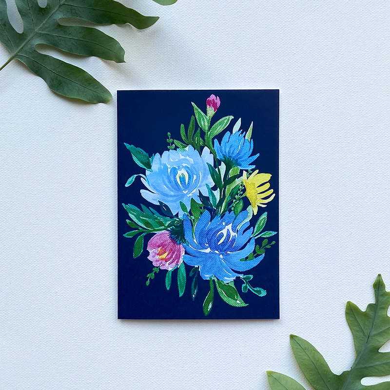 Laden Sie das Bild in Galerie -Viewer, Art by andu wenskaart blue bundle
