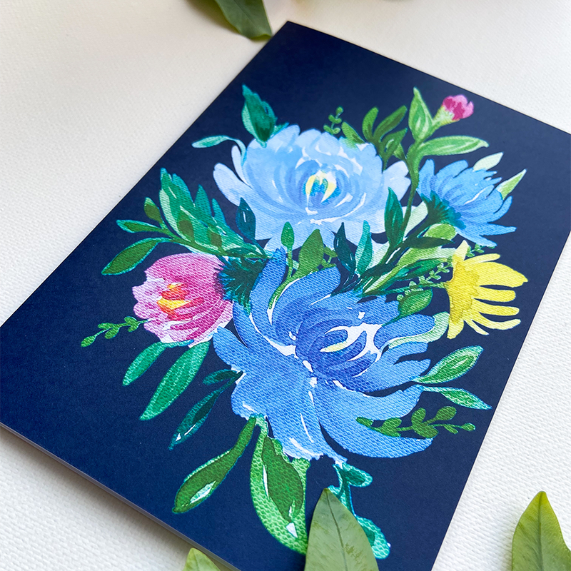 Laden Sie das Bild in Galerie -Viewer, Art by andu wenskaart blue bundle

