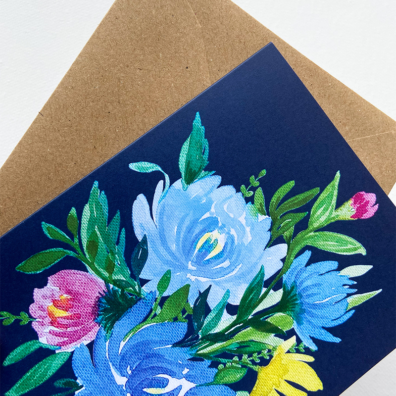 Laden Sie das Bild in Galerie -Viewer, Art by andu wenskaart blue bundle
