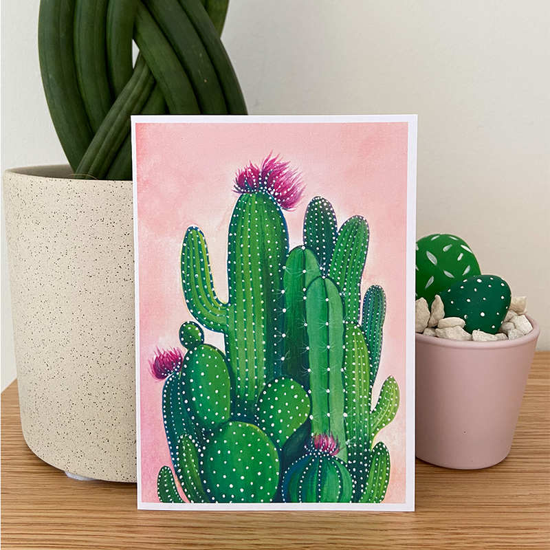 Chargez l'image dans la visionneuse de la galerie, Art by andu wenskaart cactuses
