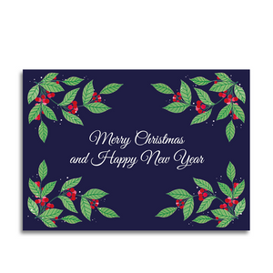 Art by andu wenskaart christmas blue