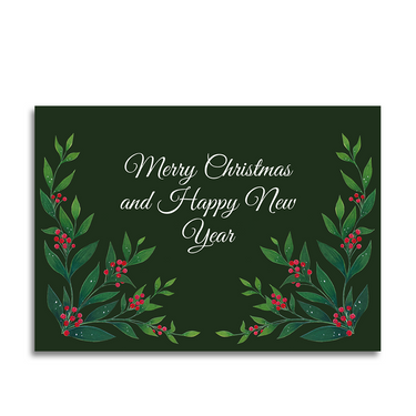 Art by andu wenskaart christmas green