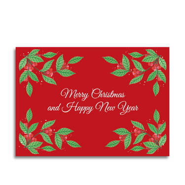Art by andu wenskaart christmas red