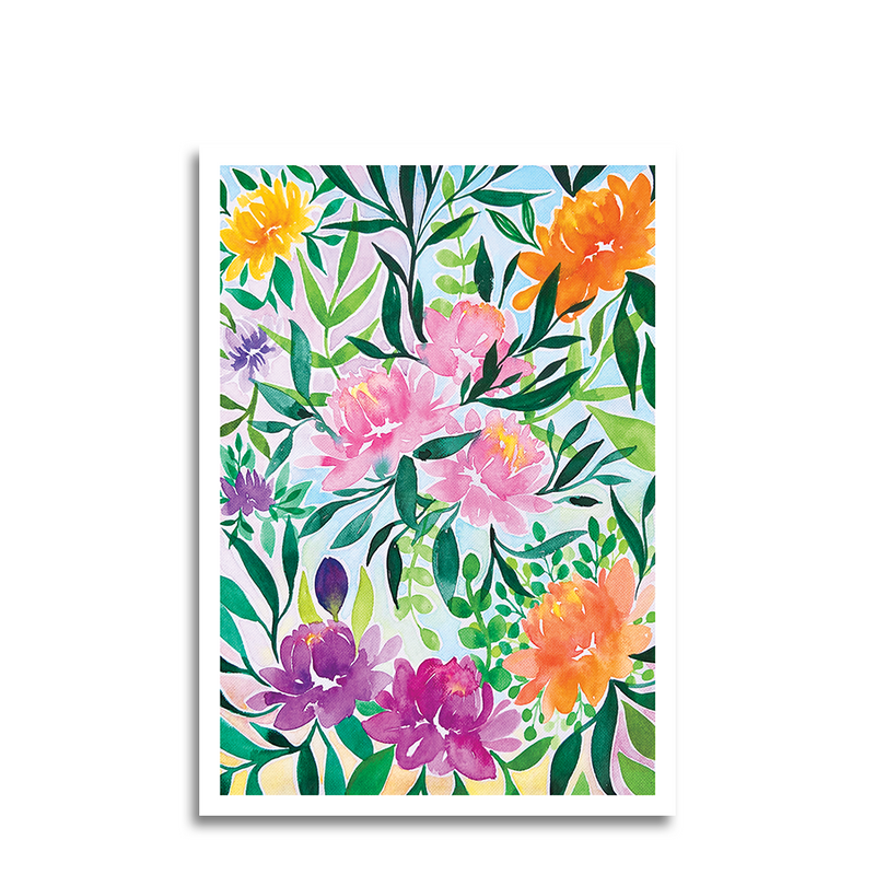 Laden Sie das Bild in Galerie -Viewer, Art by andu wenskaart jungle flowers
