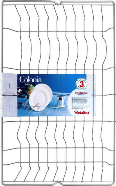 Tomado metaltex colonia afdruiprek 48x30x10cm metaal polytherm zilverkleur gecoat