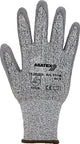 Asatex snijbestendige handschoen | maat 9 grijs grijs | en 388 psa-categorie ii | hdpe met polyurethaan | 10 paar - 3711e 9 3711e 9