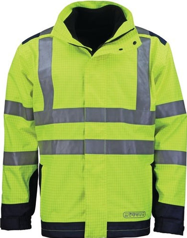 Asatex weer-, vlam- veiligheidsjack | maat xxxl | geel blauw | 98 % polyester 2 % carbon | 1 stuk - 3850g xxxl 3850g xxxl