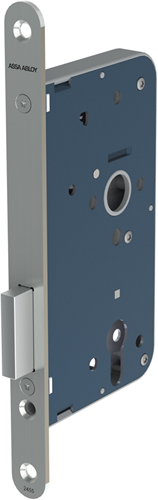 Chargez l'image dans la visionneuse de la galerie, Assa abloy 2455 kastslot | dm50mm | pc | voorplaat staal gelakt 24x235mm rechthoekig | dr 1+2+3+4 - 7962019
