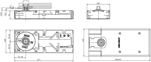 Laden Sie das Bild in Galerie -Viewer, Assa abloy dc450 cam-motion vloerveer en 4 | 90 graden vastzetting | max. deurgewicht 120kg | 130-15 ° - a000308388
