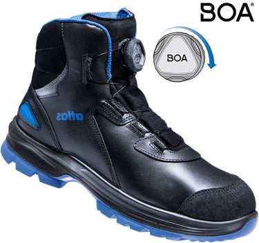 Atlas werkschoen sl 9845 xp 2.0 boa hoog s3 | zwart blauw | maat 43 - 00.012.105.43