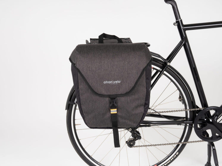 Load image into Gallery viewer, Atran velo Zap Enkele Fietstas Met AVS Adapter 25L Grijs
