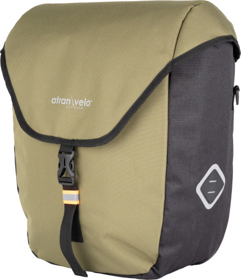 Atran velo zap enkele fietstas met avs adapter 25l groen