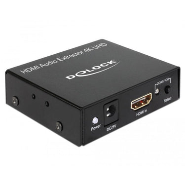 Delock hdmi audio extractor 4k adapter (zwart)