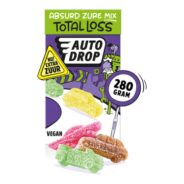 Autodrop zot zure total loss vegan zakje (6x 280 gr)
