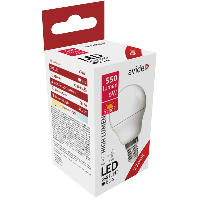 Load image into Gallery viewer, Avide led lamp e14 6w 2700k ew 450lm
