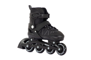 Aventuri verstelbare inline skates semi-softboot zwart maat 30-33 (s)