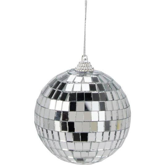 Home styling spiegelbal 8cm zilver spiegelbal 8cm zilver glas