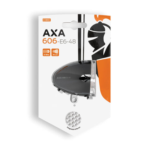 AXA koplamp 606 E-bike 6-48 volt 15 lux Dark Chrome