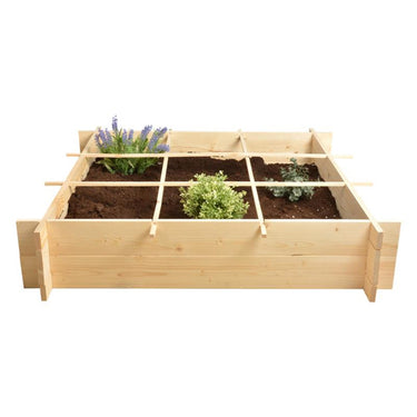 Esschert design houten vierkante meter tuin kweekbak (100x10x13,7cm)