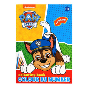 Paw patrol kleuren op nummer + stickers