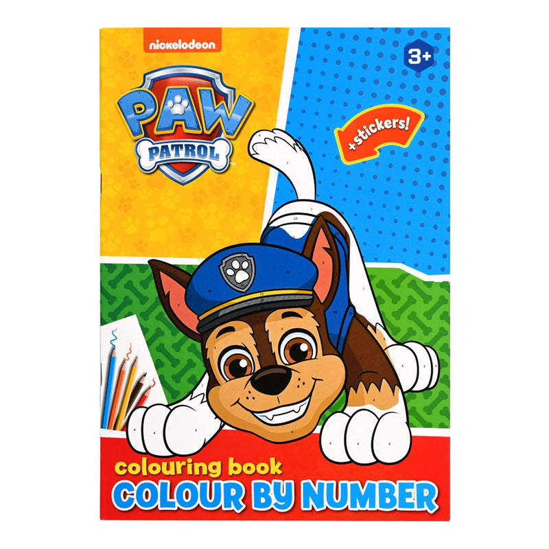 Load image into Gallery viewer, Paw patrol kleuren op nummer + stickers
