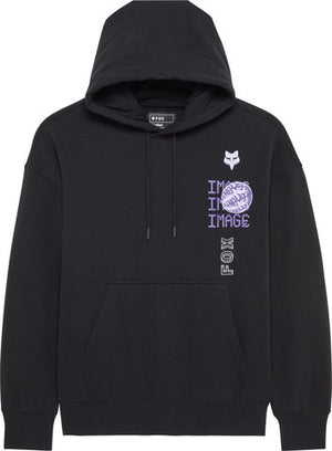 Fox head image phantom oversized fleece hoodie