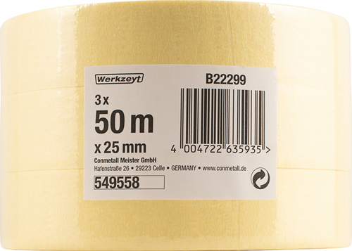 Afbeelding laden in galerijviewer, Werkzeyt schilderstape 25mm x 5m 3st - b22299
