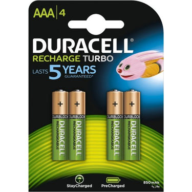 Duracell batterij oplaadbaar aaa hr03 nimh 1.2v - 750 mah (4 stuks)
