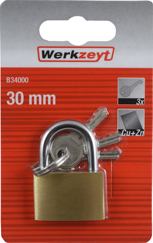 Load image into Gallery viewer, Werkzeyt hangslot 30mm ms - b34000
