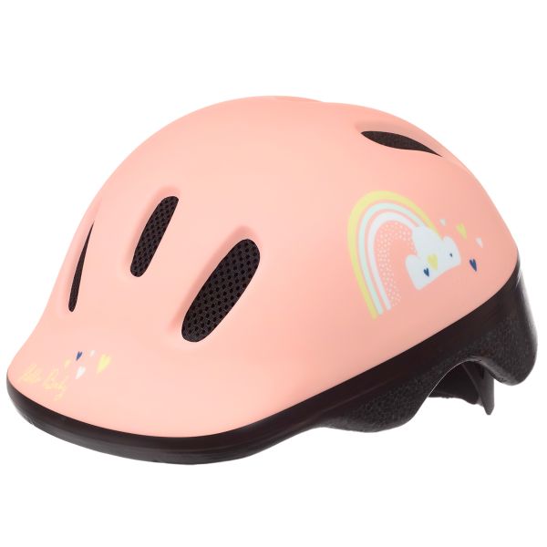 Load image into Gallery viewer, Polisport baby helm happy rainbow xxs 44-48 cm roze
