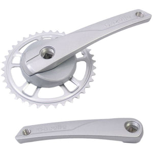 Gazelle crankset 38t. aluminium staal zilver 371315200