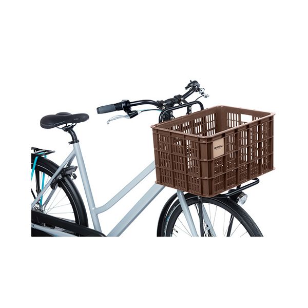 Load image into Gallery viewer, Basil fietskrat L - groot - 40 liter - bruin
