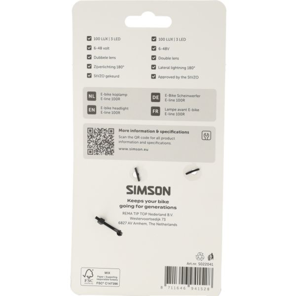 Afbeelding laden in galerijviewer, Simson koplamp aurora e-line 100r
