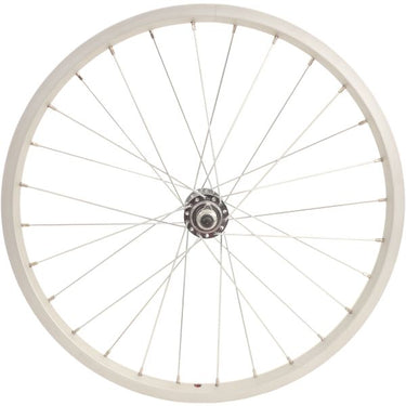 Voorwiel 20*175 aluminium vaste as - zilver
